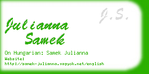 julianna samek business card